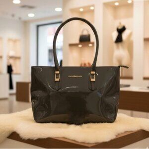 Roccobarocco Patent Grey shoulder Bag